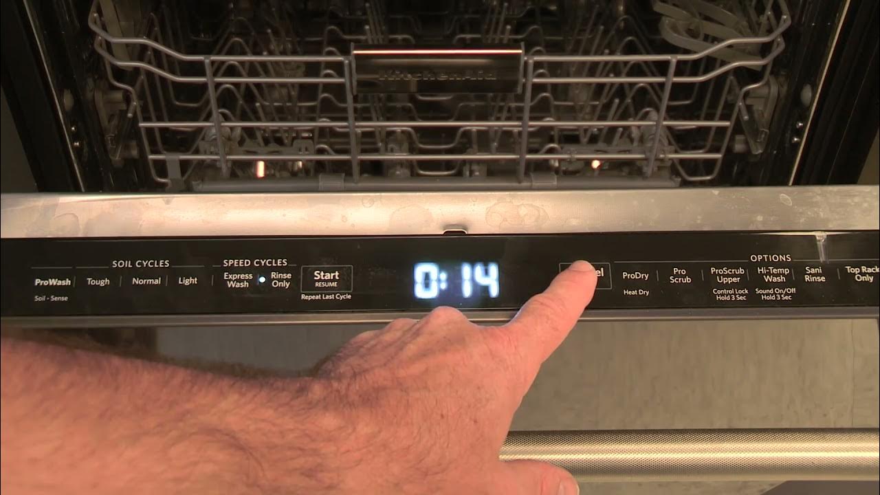 KitchenAid Dishwasher Touchpad Instructions YouTube