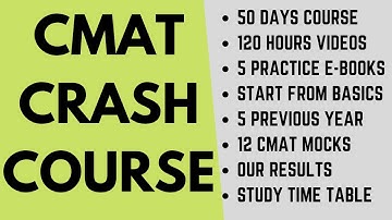 CMAT crash course starting from 2 Jan: Video lectures, Practice books, Mocks, Demo class, Our result