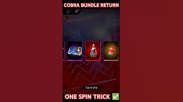 COBRA BUNDLE RETURN || ONE SPIN TRICK ✅ || TOKEN TOWER EVENT FREE FIRE || COBRA BUNDLE || FREE FIRE