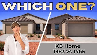 Which KB Home Floor Plan Is Better? | 1383 vs 1465 | Tucson New Construction | Mirador Ridge