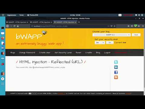 HTML Injection: Reflected XSS (Current URL)