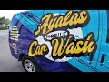 Custom printed mobile car wash van.