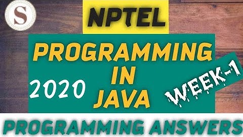 Programming in Java|| WEEK-1 Programming assignment Answers 2020||NPTEL||#SKumarEdu