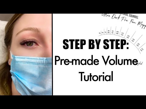 Step by Step Lash Extension Service | Pre-made Volume Fan Tutorial + Lash Map