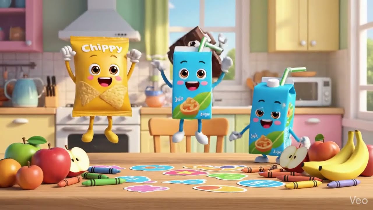 Snack Friends Forever! | Cute Talking Snacks Cartoon for Kids | Sharing & Cleaning Up Fun