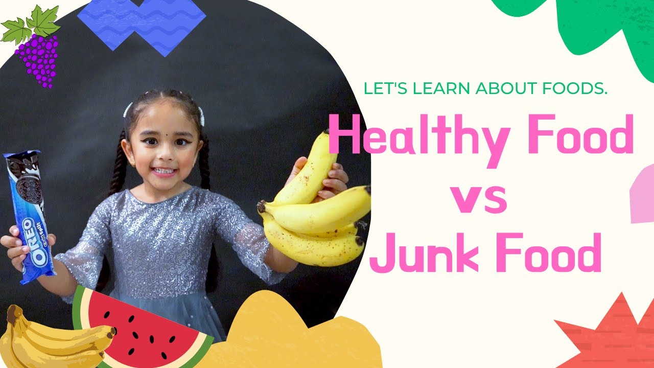 Junk Food vs Healthy Foods with Skyler and Samar. Kids Learning About Healthy and Unhealthy Foods.