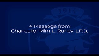 JWU Chancellor Mim L. Runey Campus Announcement