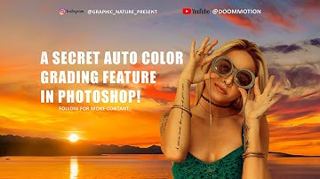 a secret auto color grading feature in photoshop! #photoshop #colorgrading