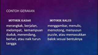 Perbedaan Perkembangan Motorik Kasar dan Motorik Halus Pada Anak Usia Dini  0-6 tahun