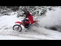 A Honda CRF150R Rip in the Snow with Carson Brown