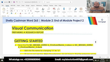 Shelly Cashman Word 365 | Module 2: Einde module Project 2 | Visuele communicatie