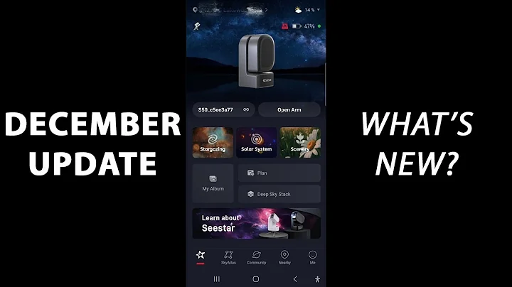 Seestar App & Firmware Update — What’s New (December 2025)