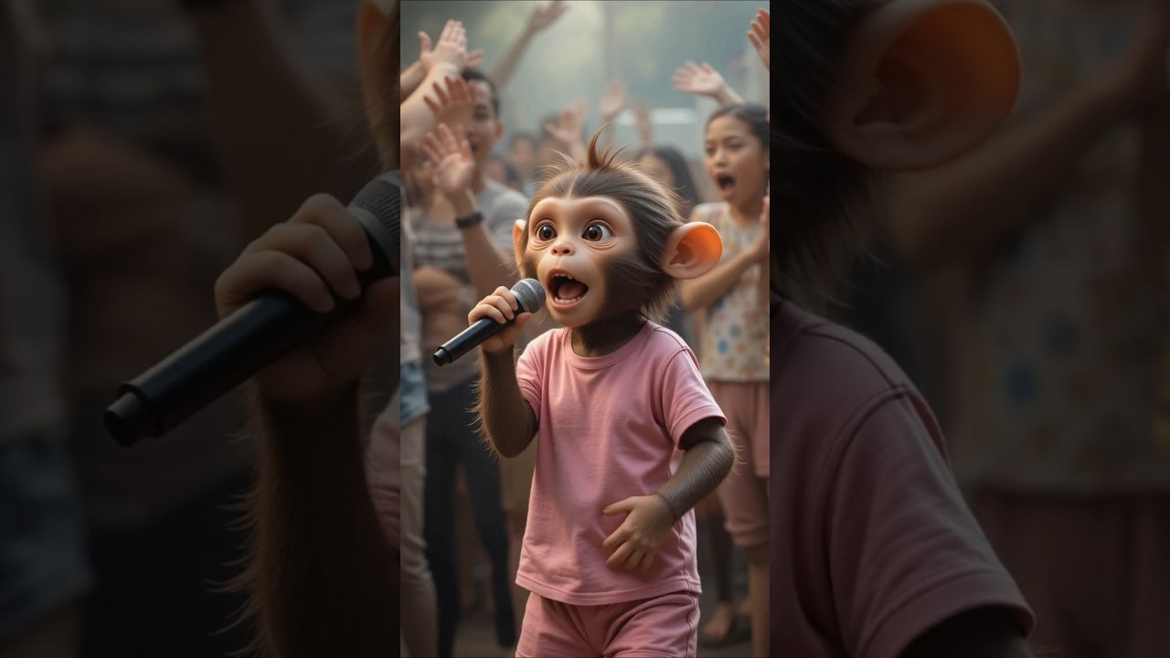 Cute monkey singing and dance 🤣😂 