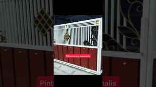 pagar dorong sliding minimalis | pintu dorong garasi terbaru #shorts #pagarminimalis
