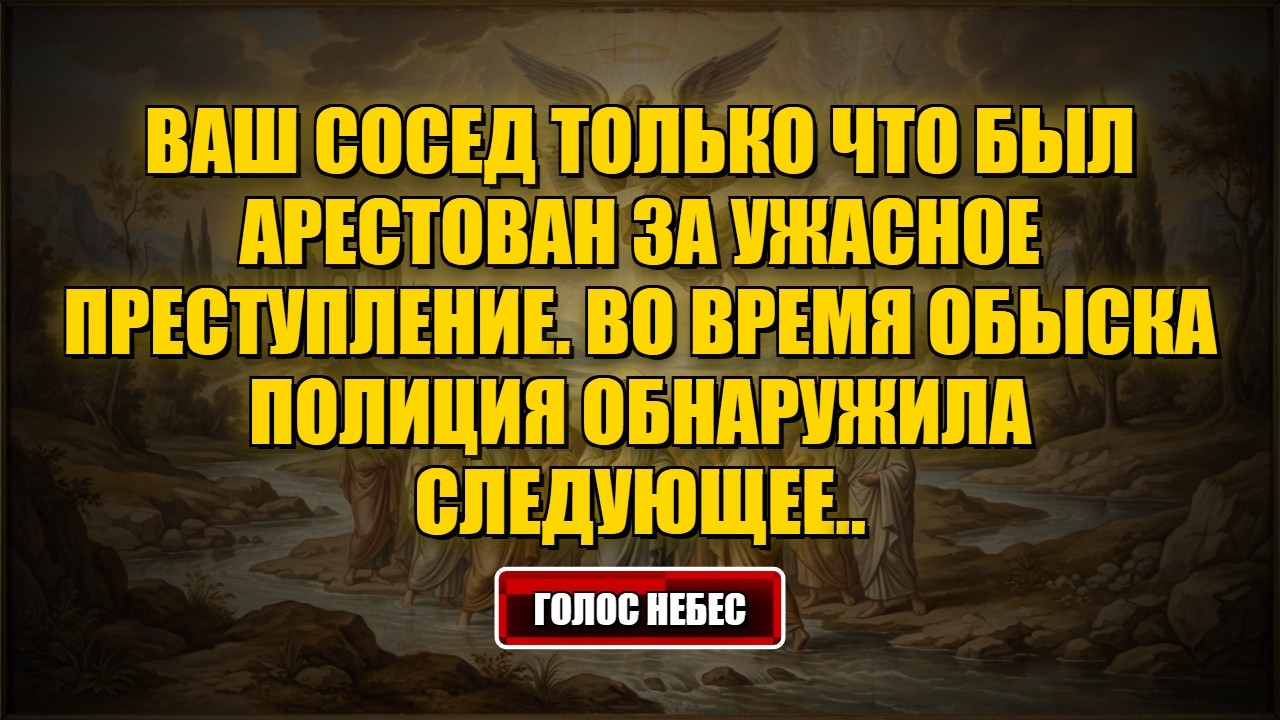 Божье послание для вас сегодня Ваш сосед только что был арестован за ужасное преступление