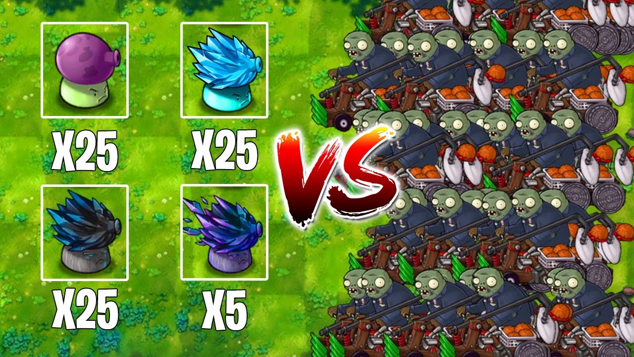 PVZ Fusion! All Fusion Ultimate King Mushroom VS Zombie Thrower ...