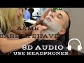 💈 - ASMR 8D Audio - Face shave w/ shavette - Italian barber girl