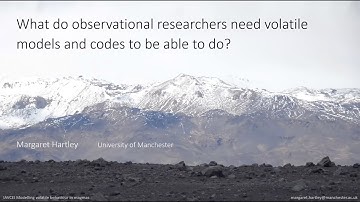Modelling volatiles workshop Part 3.2, Keynote 2 What do observational researchers need codes to do?