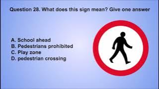 Road Signs And Traffic Signs Test / Driving Theory Test Questions & Answers UK.