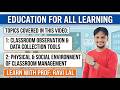 Classroom Observation| Data Collection Tools| Physical Environment| Social Environment