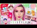 HAUL & MAKEUP K-BEAUTY 🇰🇷 YESSTYLE | Etude House, Holika Holika, TonyMoly,...