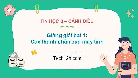 Giảng bài 1 ( Chủ đề A1): Các thành phần của máy tính | Tin học 3 Cánh diều