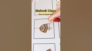 #shorts #mehndiclass #howtodrawbell - Mehndi for beginners how to draw bell in mehndi class 6