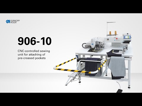 Dürkopp Adler - cl. 906-10 CNC-controlled sewing unit for attaching of pre-creased pockets