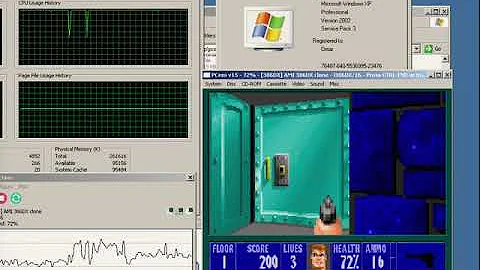 PCem 15 on a Pentium 4 2.0 ghz (386SX 16 mhz)