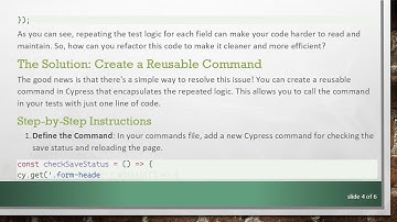 How to Create a Reusable Command in Cypress for Efficient Testing of Autosave Features