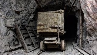 Finding Two Huge Ore Cars And Flatcar at this Tungsten Mine
