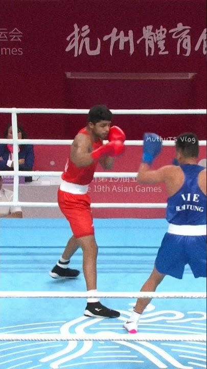 Knockout performance by Nishant dev | Asian games 2022 | boxing #shorts #boxing #india