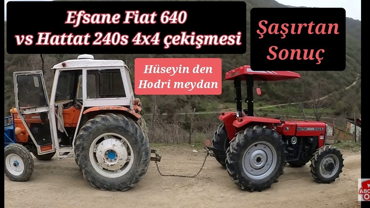 Fiat 640 vs Hattat 240s kapışması / Traktör çekişmesi Bakın Ne Çıktı