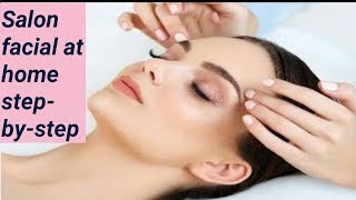 how to do Salon facial at home step-by-step/papaya facial/facial massager step to step