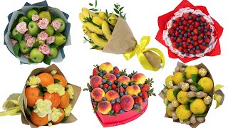 6 идей: букет из фруктов для девушки, женщины на 8 марта своими руками