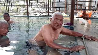 #NaturalHotspring                         १०२ वर्ष पुग्नु भएको बाजे चोरिँदै/जिस्किदै