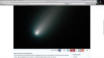 NASA Back Online, Comet ISON Still Intact (Hubble), Find Your Old R/B 3D Glasses :)