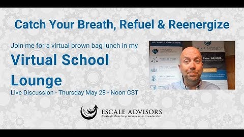 Escale Weekly Virtual Lunch & Learn Update