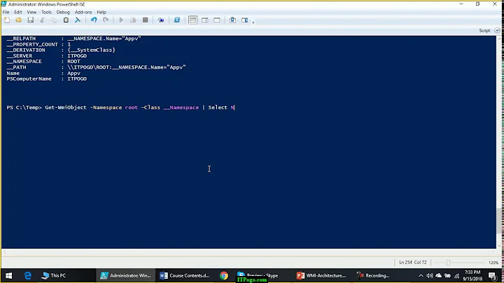 11. Accessing and using WMI in PowerShell