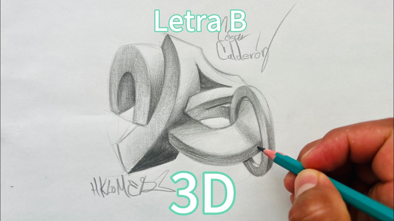 Cómo dibujar la letra B en grafiti 3D