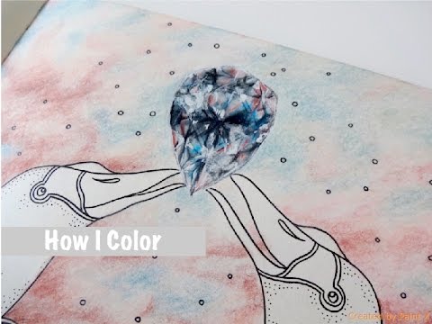 HOW I COLOR Diamond Summer Nights (Sommarnatt) Coloring Book Prismacolor - YouTube HOW I COLOR Diamond Summer Nights (Sommarnatt) Coloring Book Prismacolor - YouTube