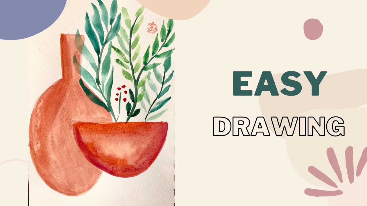 الفن الحديث || رسم الطبيعة الصامتة|| Easy Wall Art DIY لوحة جدارية سهلة