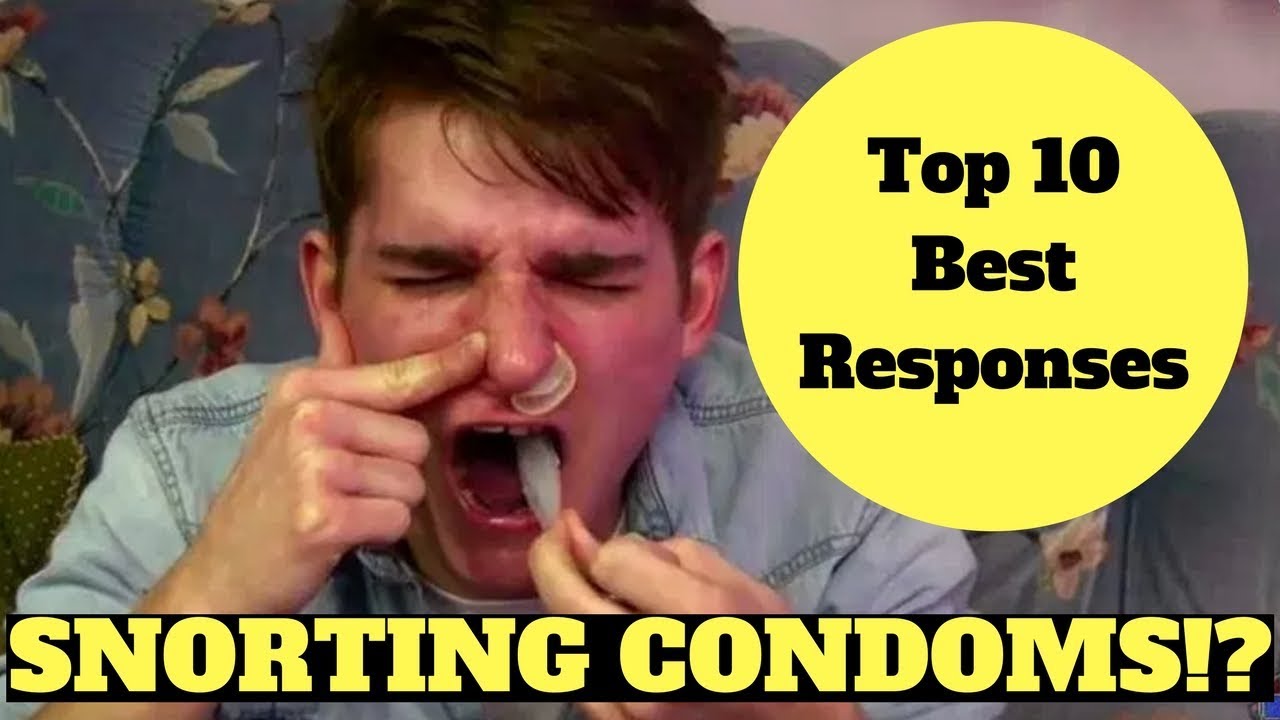 Snorting Challenge TOP 10 BEST RESPONSES 2018 | CONDOM SNORTING CHALLENGE - YouTube