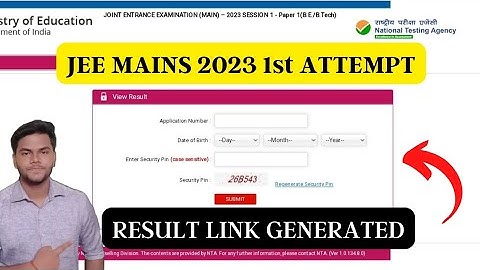 JEE MAINS 2023 RESULT LINK GENERATED|1ST ATTEMPT RESULT OUT|LATEST NEWS|NTA LATEST UPDATE
