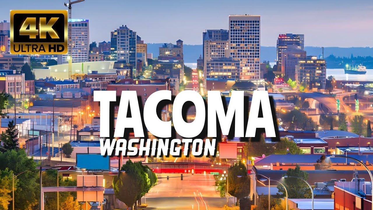 Tacoma, Washington In 4K By Drone - Amazing View Of Tacoma, Washington, USA