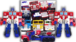 Koleksi Transformers Baru 2: Kompetisi balap mobil mainan robot truk Optimus Prime | Animasi Evolt
