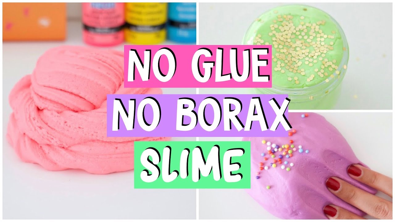 Making 4 Amazing Diy No Glue No Borax Famous Slime Recipes