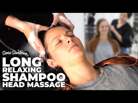 Long Relaxing ASMR Shampoo and Rinse with deep cranial massage