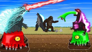 Rescue Godzilla & KONG From EVOLUTION OF SHIN GODZILLA: Size Comparison Monsters | Godzilla Cartoons