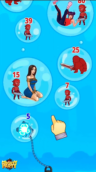 Mighty Party Hero Wars Mobile Game Ads '179' Underwater Bubble Takeover HELP Love 16 